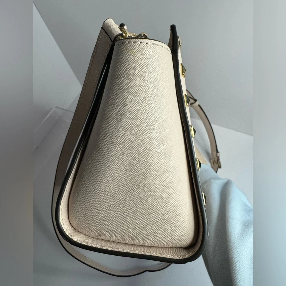 #221 Michael Michael Kors Selma Studded Medium Saffiano Leather Crossbody Bag